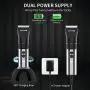 AIIYME Dog Clippers, Professional 3 Speed (6000-8000 RPM) Pet Clippers Cordless & Corded Low Noise Dog Hair Trimmer Dog Grooming Clippers Kit with LCD Display Scissors Comb for Dogs Cats Pets