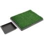 Synturfmats Indoor Pet Potty Patch Puppy Pee Training Pad, Deluxe 3 Pieces Dog Relief System with Drawer, Green, Medium with Drawer 20''x25''x2''