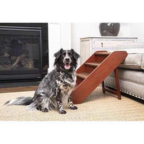 PetSafe CozyUp Folding Wood Pet Stairs for Dogs and Cats - for Small, Medium, Large and X-Large Pets