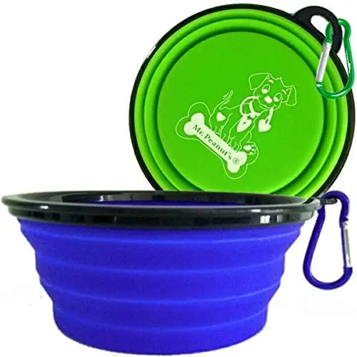 Mr. Peanuts Extra Large 34oz, 7'' Diameter, 2 Pak Collapsible Dog Bowls for Large & Med Dogs, Dishwasher Safe BPA Free Food Grade Silicone, Portable Foldable Travel Bowls for Journeys & Hikes (2 Pak) Mr. Peanuts Extra Large 34oz, 7'' Diameter, 2 Pak Collapsible Dog Bowls for Large & Med Dogs, Dishwasher Safe BPA Free Food Grade Silicone, Portable Foldable Travel Bowls for Journeys & Hikes (2 Pak)