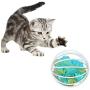 Pudwy 1 pc Cute Funny Candy Color Cat Ball Toy Interactive Crinkle Ball in Cage Cat Play Ball Cat Teaser Cat Ball Toy Pet Supplies