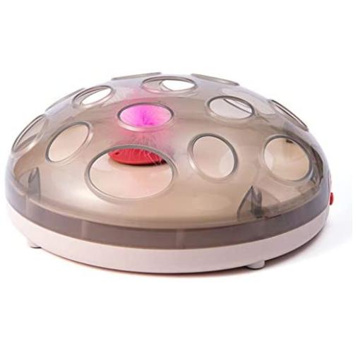 elegantstunning Electric Cat Catching Mouse Magnetic Suspension Technique Turntable Puzzle Toy for Pet Pink