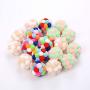 ocijf179 Pet Balls Cat Exercise Toy Plush Handmade Soft Training Ball Interactive Play Pet Supply - Multicolor