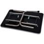 BUNNY BUSINESS Adjustable Portable Stainless Steel Dog Grooming Table with Arm Noose and Accessories Tray, 117 x 60 x 76 cm/ 46 x 23.6 x 30-inch, Black_P