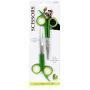 Pet Magasin Round Tip Dog Grooming Scissors (2 Pairs - 1 for Body and 1 for Face, Ear, Nose and Paws) - Sharp and Strong Stainless Steel Blade for Dogs, Cats and Other Animal