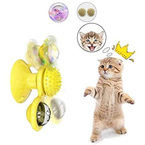 Anthony Bishop Windmill-Cat-Toy,Pet Interactive Training Teasing Toys