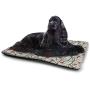 DayDayFun Love Pet Mat Customization Vintage Love Lettering with Abstract Backdrop Celebration Sacred Emotions Washable Puppy Pad Beige Vermilion Black