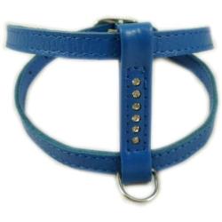 Genuine Leather Dog Harness for Toy Breeds X-Small. 10''-13'' Chest Circumference Rhinestones