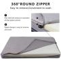 JoicyCo Dog Bed Crate Kennel Pad Dog Mat Mattress Dog Beds for Large Dogs Pet Beds Foam Cushion Anti-Slip with Washable Cover