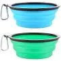 Guardians Large Collapsible Dog Bowls, 34oz Travel Water Food Bowls Portable Foldable Collapse Dishes with Carabiner Clip for Traveling, Hiking, Walking, 2 Pack (Light Blue + Light Green) Guardians Large Collapsible Dog Bowls, 34oz Travel Water Food Bowls Portable Foldable Collapse Dishes with Carabiner Clip for Traveling, Hiking, Walking, 2 Pack (Light Blue + Light Green)