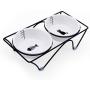 JOYO Cat Bowls Elevated, Tilted Cat Food Bowls, Raised Cat Bowls for Food and Water, Protect Pets Spine, Dishwasher and Microwave Safe, Ceramic cat Food Dishes and Bowls for Indoor Cat or Small Dogs