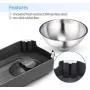 Vekonn Elevated Cat Bowl, Cat and Small Dog Food Bowl Stand, 2 Stainless Steel Cat Food Bowls, Non Slip No Spill, Healthy Eating Posture and Ergonomics for Pets Vekonn Elevated Cat Bowl, Cat and Small Dog Food Bowl Stand, 2 Stainless Steel Cat Food Bowls, Non Slip No Spill, Healthy Eating Posture and Ergonomics for Pets