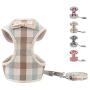 voopet Easy to Put On & Take Off Dog Harness, Puppy Padded Mesh Front Vest with Leash, Adjustable Pets No-Pull Walking Harness with Cute Bows for Small Dogs and Cats