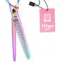 LILYS PET HIGH-END SERIES Japan 440C Pet Grooming Scissors Set,Rainbow Color,Cutting&Thinning&Two-way Curved shears Set (7.0'') LILYS PET HIGH-END SERIES Japan 440C Pet Grooming Scissors Set,Rainbow Color,Cutting&Thinning&Two-way Curved shears Set (7.0'')