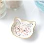 Cat Dish Plate | Small Ceramic Catchall Dish for Treats, Keys, Change, & More | Feed Your Pets Or Store Your Valuables