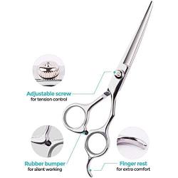 Dog Grooming Scissors,Pet Grooming Scissors with Thinning,Straight,Curved Down Shears great for Groomers,Home Grooming and Groomer Beginners