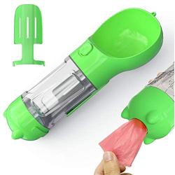 Guardians Dog Travel Water Bottle,Portable Walking Traveling Water Bottle Dispenser with Waste Bag for Pet, Puppy, Small Animal
