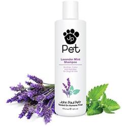 John Paul Pet Lavender Mint Shampoo for Dogs and Cats, Soothes Calms and Hydrates, 16-Ounce