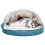 Furhaven Pet - Plush Ergonomic Orthopedic Foam Mattress Dog Bed, Round Snuggery Hooded Dog Bed, and ThermaNAP Self-Warming Quilted Cat Bed Pad for Dogs and Cats - Multiple Styles, Sizes, and Colors