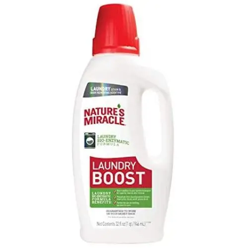 Nature’s Miracle Laundry Boost 32 fl oz, Laundry Bio-Enzymatic Formula, Breaks Down Urine, Blood, Vomit, Grease And Oil Nature’s Miracle Laundry Boost 32 fl oz, Laundry Bio-Enzymatic Formula, Breaks Down Urine, Blood, Vomit, Grease And Oil