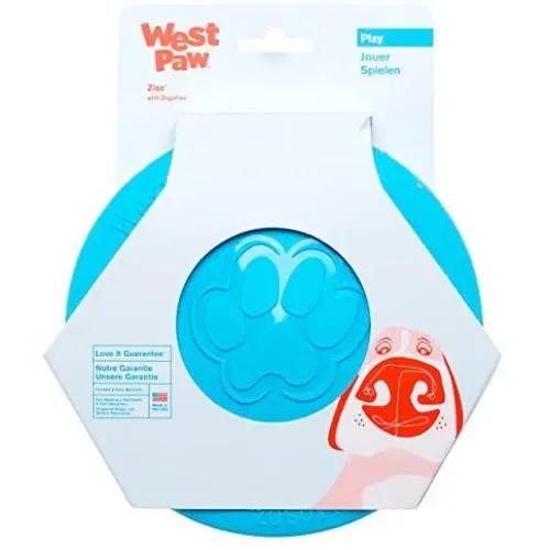 West Paw Zogoflex Zisc Dog Frisbee, High Flying Aerodynamic Disc for Dogs Puppy – Lightweight, Floatable Dog Frisbees for Fetch, Tug of War, Catch, Play – Doubles as Food/Water Bowl, Made in USA West Paw Zogoflex Zisc Dog Frisbee, High Flying Aerodynamic Disc for Dogs Puppy – Lightweight, Floatable Dog Frisbees for Fetch, Tug of War, Catch, Play – Doubles as Food/Water Bowl, Made in USA