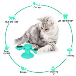 HANDSONIC Cat Toys, Interactive Cat Toy with Suction Cup Portable, Windmill Cat Toys for Indoor Cats