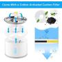 LED Light Pet Fountain Cat and Dog Water Fountain Stainless Steel Top Pet and Cat Water Dispenser Ultra Quiet Water Level Window Water Replaceable Filter Drinking for Cat Water Fountain with Flower