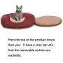 N-brand Kitty Cat House Small Pets Home Sweet Warm Rabbit Hut Shaped Frustum Guinea Pig Hiding Bed with Removable Cushion for Winter N-brand Kitty Cat House Small Pets Home Sweet Warm Rabbit Hut Shaped Frustum Guinea Pig Hiding Bed with Removable Cushion for Winter