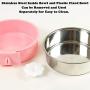 Love Dream Crate Dog Bowl Removable Stainless Steel Water Food Feeder Bowls Cage Coop Cup for Cats, Dogs, Rabbits and Small Animals