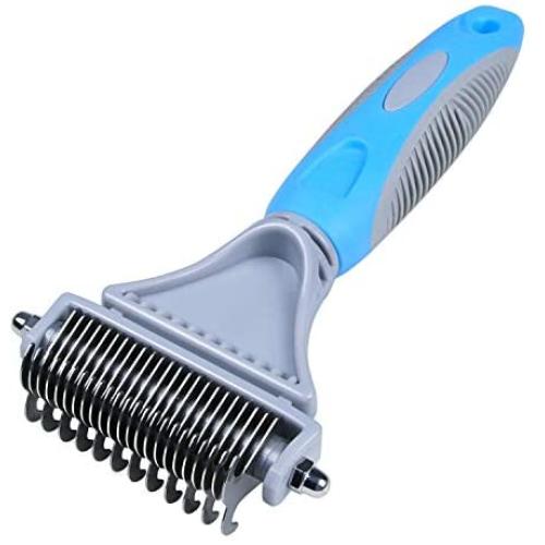 BAROMGA Pet Grooming Rakes Dematting Comb 2 Sided Removing Detangling Long Hair Brushes for Cats & Dogs