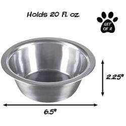 PETMAKER Stainless Steel Hanging Pet Bowls for Dogs and Cats