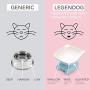 Legendog Ceramic Cat Bowls, Raised Cat Bowls Cat Food Bowls Cat Bowls Elevated, Elevated Porcelain Pet Feeder Bowl Protect Cats Spine