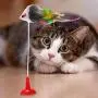 Dongdexiu Pet Supplies 2 PCS Cat Toy Vertical Bangs Sucker Mouse Funny Cat Stick Pet Toys