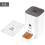 DADYPET Automatic Cat Feeder 4.5L, Colorful Screen Pet Feeder Food Dispenser Easy Checking, for Small and Medium Cat Dog, Portion Control, Programmable Timer for up to 4 Meals per Day