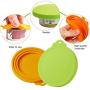 TOULIFLY Pet Food Can Covers, Can Covers for Pet Food Cans, Universal Size, 6 Pcs Silicone Pet Can Covers & 3 Pcs Pet Spoons, Pet Food Can Cover Universal Silicone Cat Dog Food Can Lids