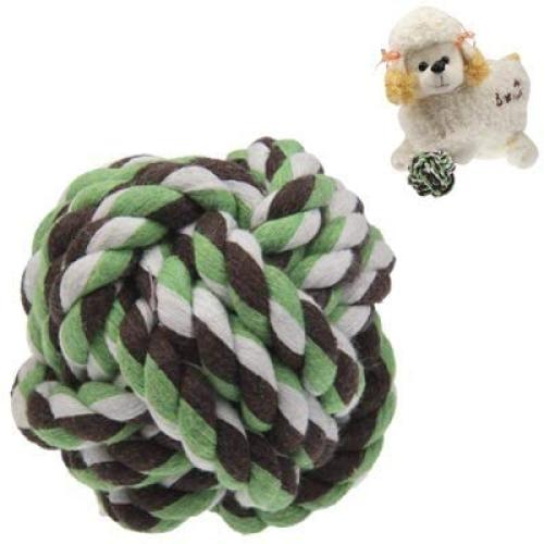 Ychaoya Cotton Rope Ball for Pets/Dog Cat Toy, Diameter 7.5cm (Random Color Delivery)
