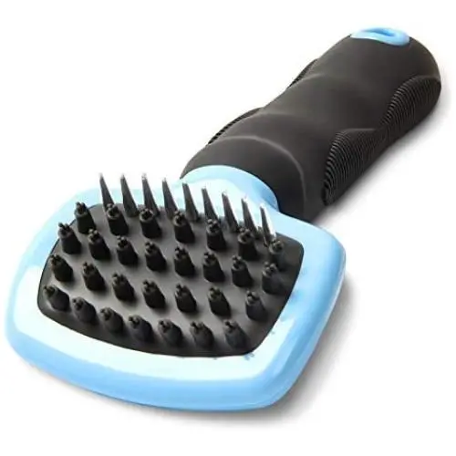 Premium Dog Brush & Curry Grooming Comb very Gentle Soothing and Massaging for Dogs, Cats with Short or Long Hair | Soft Rubber Bristles Shedding/Washing Brush Gently Removes Loose & Shed Fur. Premium Dog Brush & Curry Grooming Comb very Gentle Soothing and Massaging for Dogs, Cats with Short or Long Hair | Soft Rubber Bristles Shedding/Washing Brush Gently Removes Loose & Shed Fur.