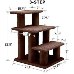 Furhaven Pet - Steady Paws Furniture Assist Multi-Step Dog Stairs for High Beds & Couch for Dogs & Cats - Multiple Heights & Colors