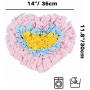 GoFika Small Dogs Slow Feeding Snuffle Foraging Mat Cloth for Puppies and Pets (14'' x 11.8'') Interactive Puzzle Feeder for Stimulation and Nosework (Pink)