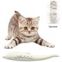 Studyset Catnip Toys Pets Pillow Chew Bite Supplies,Soft Silicone Mint Fish Shape Cat Toothbrush Chew Toy Automatic Cat Teaser