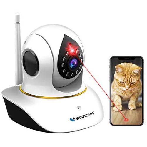 Pet Camera, VSTARCAM Cat Camera with Laser Wireless Cat Camera 1080P Baby Monitor Camera with 2 Way Audio, Night Vision Sound Motion Alerts, APP Remote Control Home Security Camera for Pet & Baby