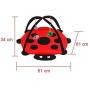 FairOnly Convenient Life Beetle Shape Print Pet Tent Toy with Balls for Cat Climing Playing