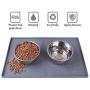 Hubulk Dog Cat Food Feeding Mat L (19''x12'') XL (24''x16'') or XXL (32X24) 0.5'' & 1'' inch Raised Edge Silicone Non Slip Waterproof Pet Food Mat Dog Bowl Placemat Large