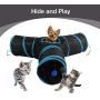 Cat Tunnel Collapsible Pet Tube Toy with Balls Cat Entertain Equipment Interactive Tunnel Toy 3 Way Cat Pop-up Tunnel