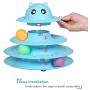 UPSKY Roller Cat Toys and Electric Moving Fish Cat Toy, Realistic Plush Simulation Electric Wagging Fish Cat Toy Catnip Kicker Toys, Funny Interactive Pets Pillow Chew Bite Kick Supplies for Cat Kitt