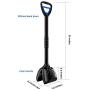ibestbuy 32'' Long Handle Large Pooper Scooper for Large Dogs and Small Dogs with Non-breakable Premium Material and Durable Spring,Portable Foldable for Easy Grass and Gravel Pick Up