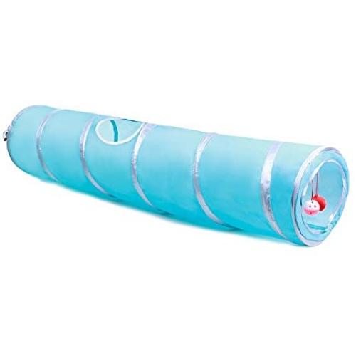 2 Way Cat Tunnel Pet Play Tube - Collapsible Tunnel for Small Pet/Cat/Kitty/Doggy/Rabbit