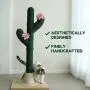 PetnPurr Handmade Cactus Cat Scratching Post for Large and Multiple Cats – Designed for Vertical Scratch, Stretch and Climb