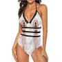 Two Piece Sexy Swimsuit Dog Silhouette Great for Trip to Hawaii