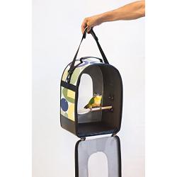 Prevue Pet Products Soft Sided Bird Travel Carrier with Perch Small, Multicolor